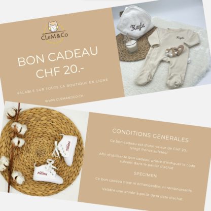 Bon cadeau CHF 20.-